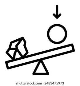 Leverage Vector Line Icon Design