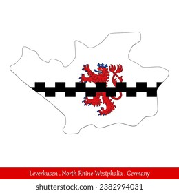 Leverkusen Flag - North Rhine-Westphalia,Germany (EPS)