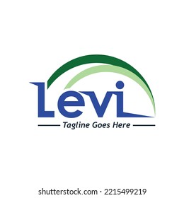 levi letters logo, sample company logo, a simple vector design