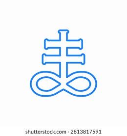 leviathan cross icon sign vector