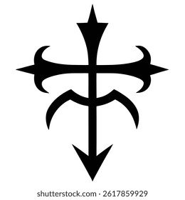 leviathan cross vector isolated on white background