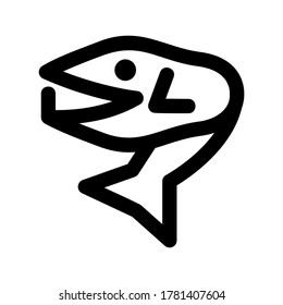 Icono de Leviatán o logotipo símbolo de señas aislado ilustración vectorial - iconos vectoriales de estilo negro de alta calidad
