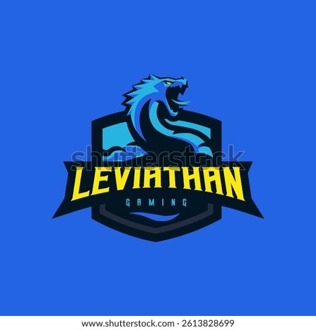 Leviathan mascot logo for team gaming and sports