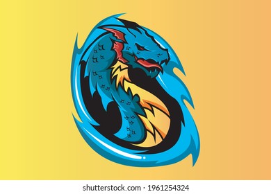 LEVIATHAN MASCOT LOGO VECTOR ILLUSTRATION