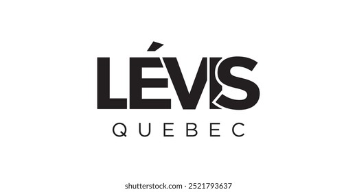 Levis no emblema do Canadá. O design apresenta um estilo geométrico, ilustração vetorial com tipografia em negrito em uma fonte moderna. A letra do slogan gráfico.