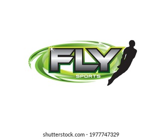 levitating people next to FLY text	