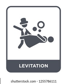 levitation icon vector on white background, levitation trendy filled icons from Magic collection, levitation simple element illustration