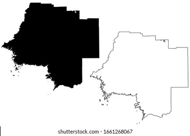 Levy County, Florida (U.S. county, United States of America, USA, U.S., US) map vector illustration, scribble sketch Levy map