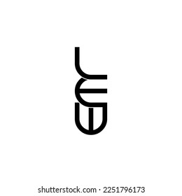 lew typography letter monogram logo design