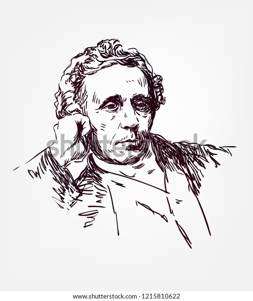 Lewis Carroll Vector Sketch Illustration Portrait Stock Vector (Royalty ...