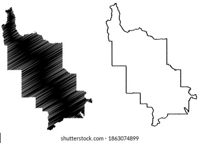 Lewis and Clark County, Montana (U.S. county, United States of America, USA, U.S., US) map vector illustration, scribble sketch Lewis and Clark map