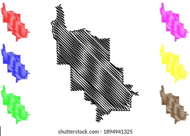 Lewis and Clark County, Montana (U.S. county, United States of America, USA, U.S., US) map vector illustration, scribble sketch Lewis and Clark map