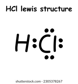 Lewis electron dot structure for a molecule of hydrogen chloride. HCl lewis structure. Resources for teachers and students.