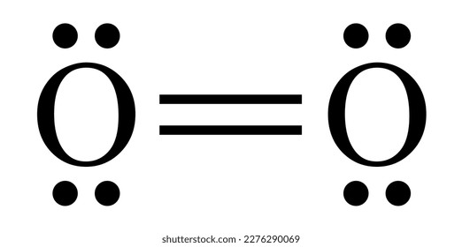 Lewis structure of O2 on white background.
