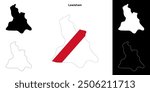 Lewisham blank outline map set