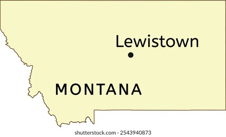 Lewistown city location on Montana state map