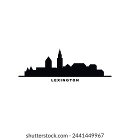 Lexington city US Kentucky cityscape skyline panorama vector flat modern logo icon. USA, state of America emblem idea with landmarks and building silhouettes. Isolated graphic