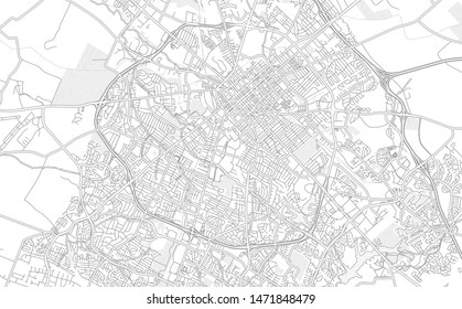 Lexington, Kentucky, USA, bright outlined vector map with bigger and minor roads and steets created for infographic backgrounds.