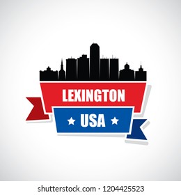 Lexington skyline - Kentucky - United States of America USA - vector illustration