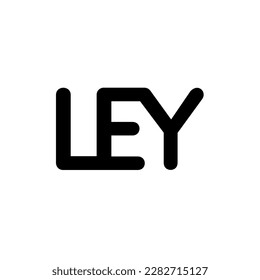 LEY initial letter monogram logo