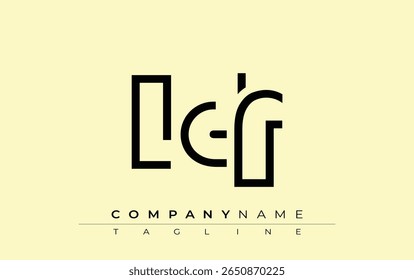 LF abstract letter design. Modern Business Logo Design With Abstract Typography and Contemporary Style