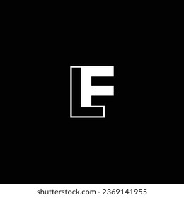 LF or FL abstract letter design with different colours and illustration. Awesome logo design. Icon or monogram design.