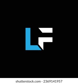 LF or FL abstract letter design with different colours and illustration. Awesome logo design. Icon or monogram design.