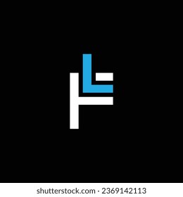 LF or FL abstract letter design with different colours and illustration. Awesome logo design. Icon or monogram design.
