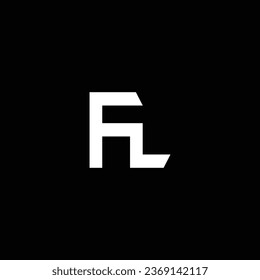 Diseño de letras abstractas LF o FL con colores e ilustración diferentes. Impresionante diseño de logo. Diseño de iconos o monogramas.