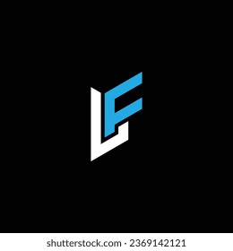LF or FL abstract letter design with different colours and illustration. Awesome logo design. Icon or monogram design.