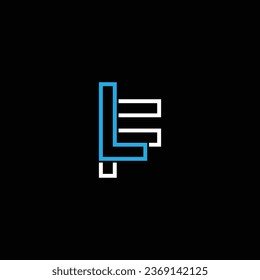 LF or FL abstract letter design with different colours and illustration. Awesome logo design. Icon or monogram design.