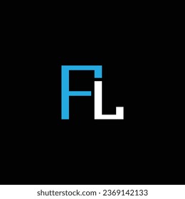 LF or FL abstract letter design with different colours and illustration. Awesome logo design. Icon or monogram design.