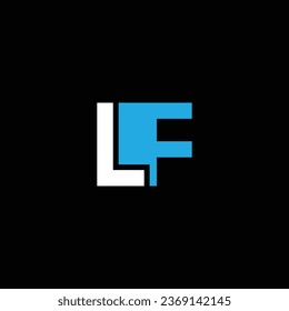 LF oder FL abstraktes Briefdesign mit verschiedenen Farben und Illustrationen. Fantastisches Logo-Design. Symboldesign oder Monogramm-Design.