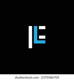 Diseño de letras abstractas LF o FL con colores e ilustración diferentes. Impresionante diseño de logo. Diseño de iconos o monogramas.