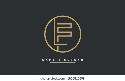 LF, FL Abstract Letters Logo Monogram 