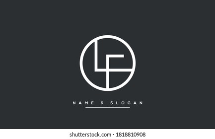 LF, FL Abstract Letters Logo Monogram 