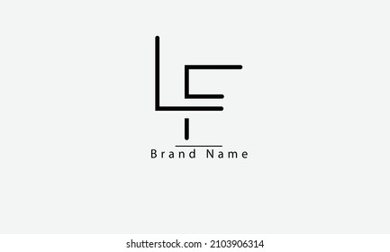 LF FL L F abstract vector logo monogram template