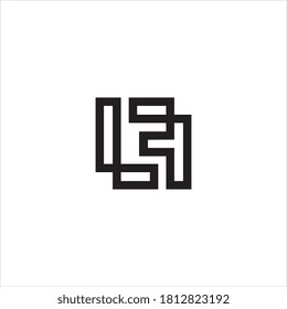 Diseño de logotipo de carta LF o FL