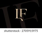 LF or FL letter logo icon design. Classic style luxury initials monogram.