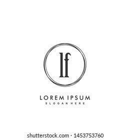 LF Initial beauty monogram logo vector
