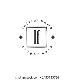 LF Initial beauty monogram logo vector