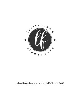 LF Initial beauty monogram logo vector