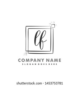 LF Initial beauty monogram logo vector