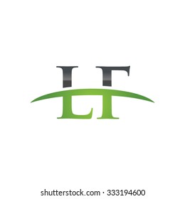 LF initial company green swoosh logo