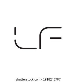 lf initial letter vector logo