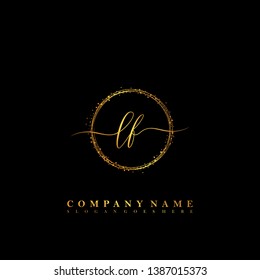 LF Initial luxury handwriting logo vector