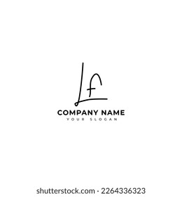 Lf Initial signature logo vector design