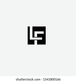 LF initials letter logo icon vector free download