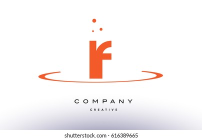 LF L F creative orange swoosh dots alphabet company letter logo design vector icon template