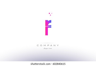 lf l f  pink purple modern creative gradient alphabet company logo design vector icon template